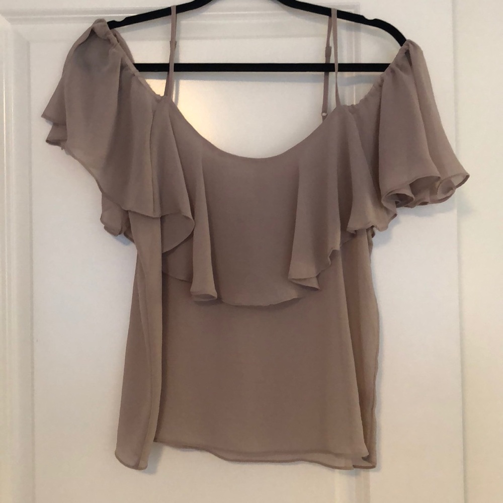 Misa Los Angeles off the shoulder silk blouse